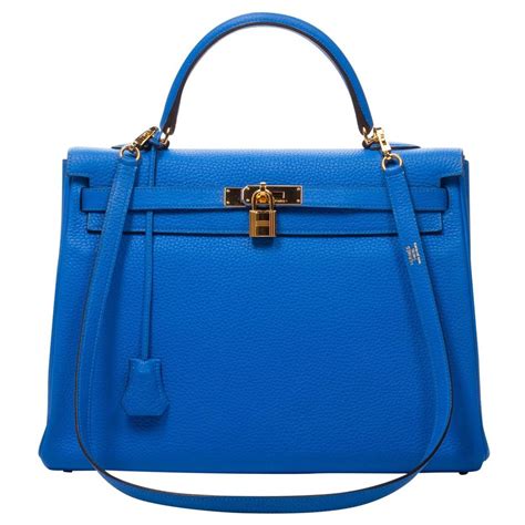 hermes tasche kelly blau mit schwarzen nähten echt|kelly tasche Hermes.